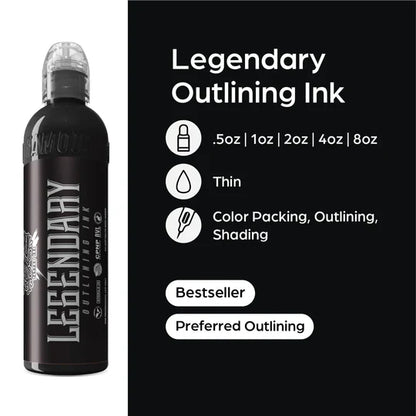 World Famous Legendary Outlining Black 8oz